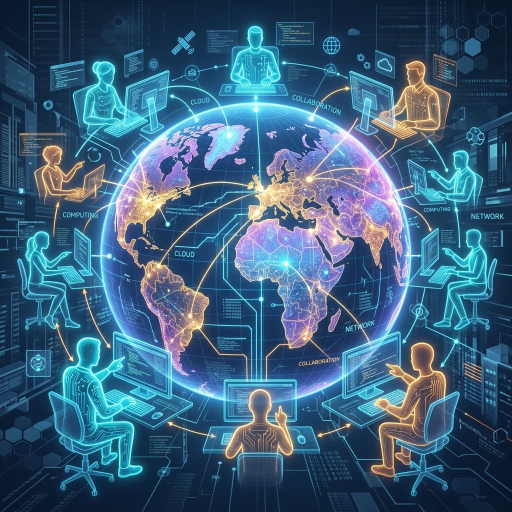 Global remote developers team network