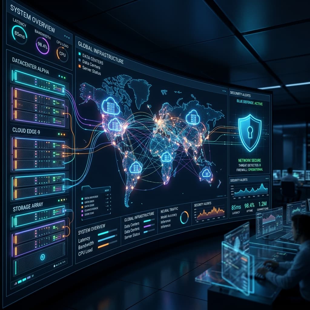 Futuristic operations dashboard